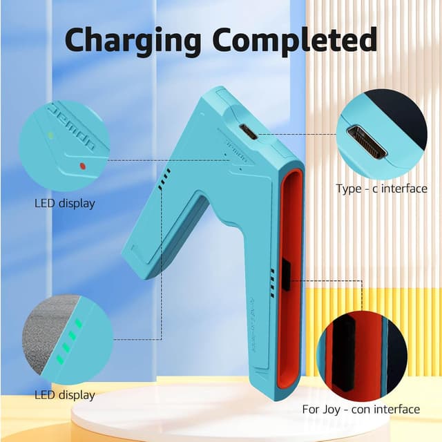 Thumbnail 6 de JEMDO Magnetic Switch 2 Charging Grip (Joy-Con 2) with USB-C cable – Blue