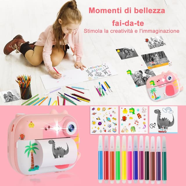 Thumbnail 3 de ARNSSIEN M3 fotocamera istantanea 1080P per bambini