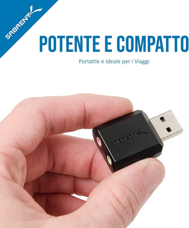 Detalle de SABRENT AU-MMSA audio USB 3,5 mm