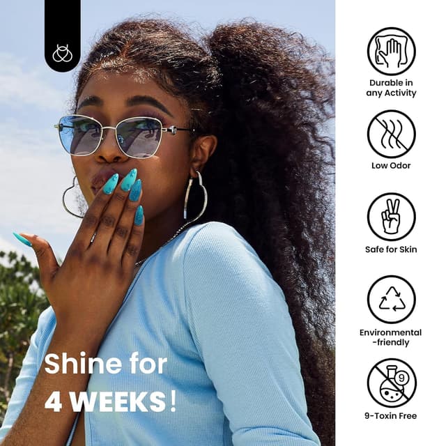 Detalle de Beetles Glitzer Gel Nagellack-Set (6 Farben) mit Chamäleon-Crushed-Diamond-Effekt