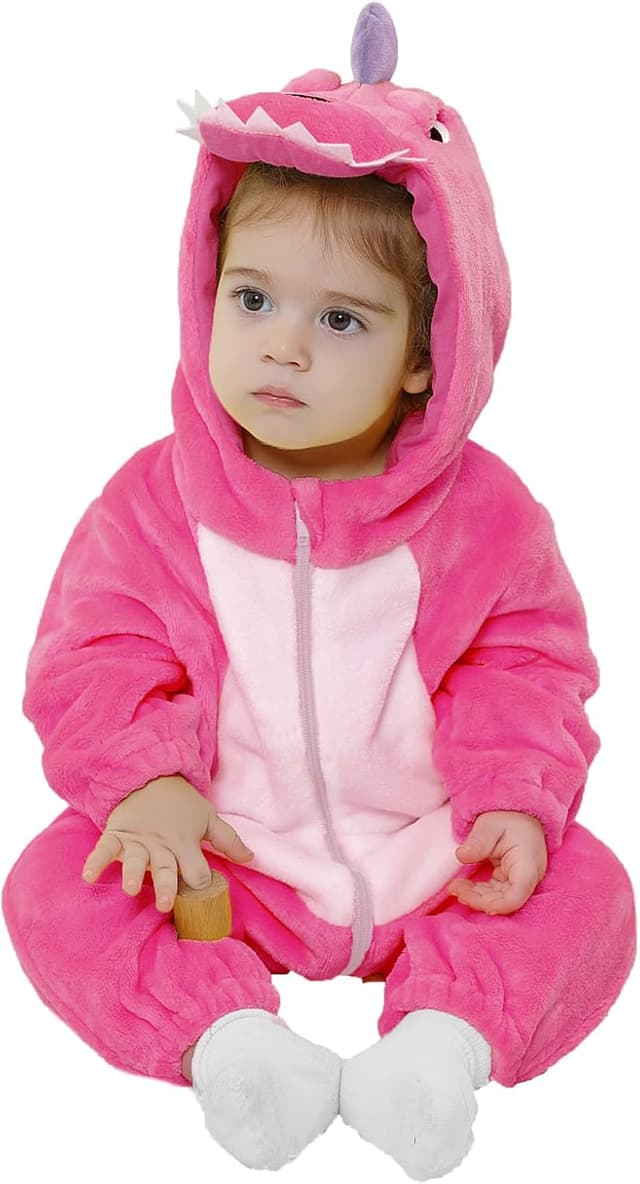Detalle 2 de LOLANTA unisex baby dinosaur dragon costume hooded romper