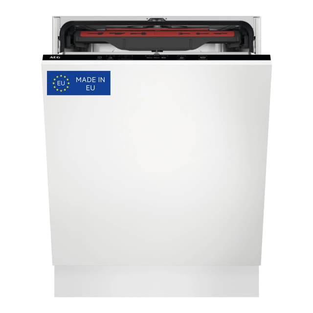 Detalle de AEG FSB34707Z lavavajillas integrable de 60 cm (14 servicios) con AirDry y 3ª bandeja, reacondicionado Grado B