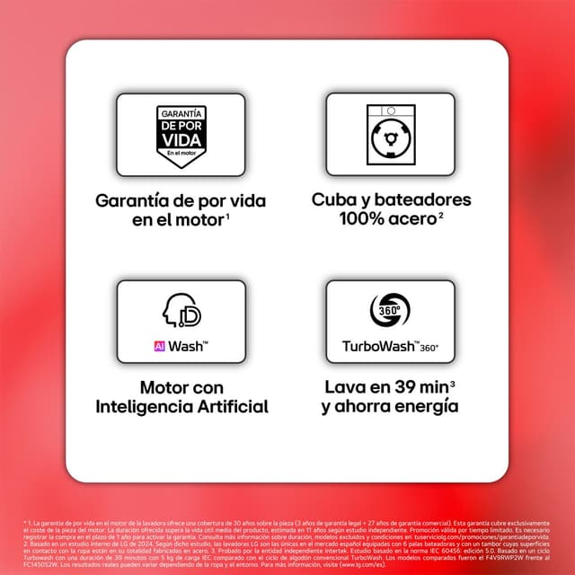 Thumbnail 2 de LG F2X50S8TLB 8kg Lavadora Inteligente