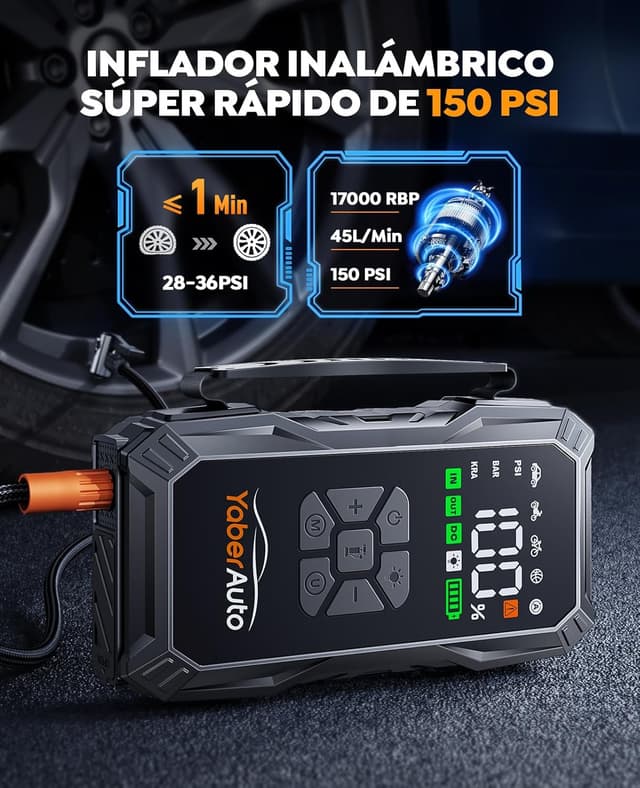 Thumbnail 2 de YaberAuto Arrancador con Compresor 6000A 150 PSI