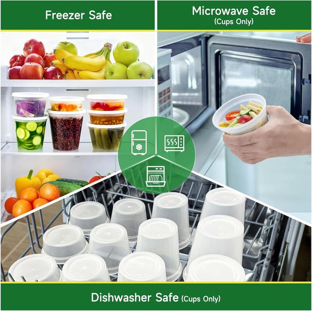 Thumbnail 4 de Dealusy 32 oz Deli Containers 50-Pack 🥣