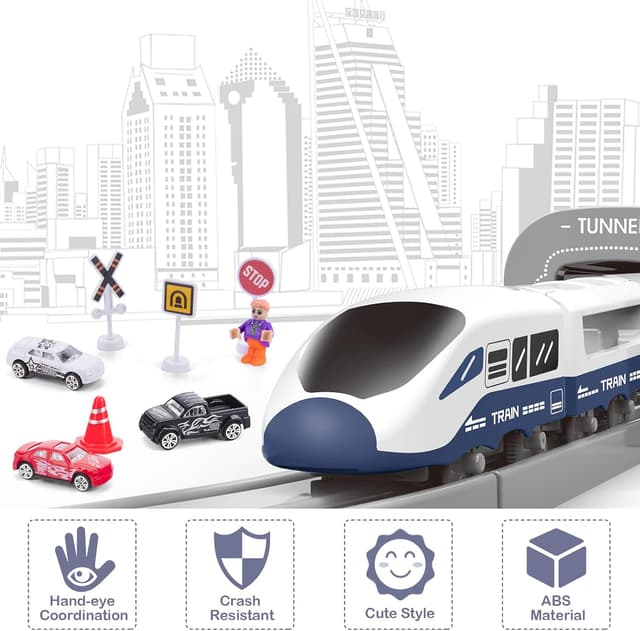 Detalle 2 de Electric train set 104 pcs for toddlers