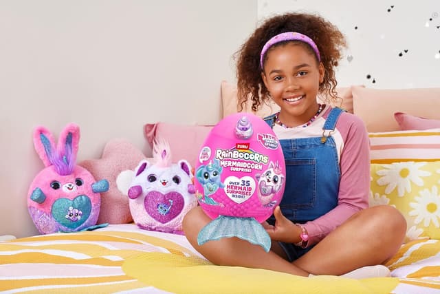 Detalle de Rainbocorns Mermaidcorn Serie 7 Mucca – peluche da collezione con sorprese sirena