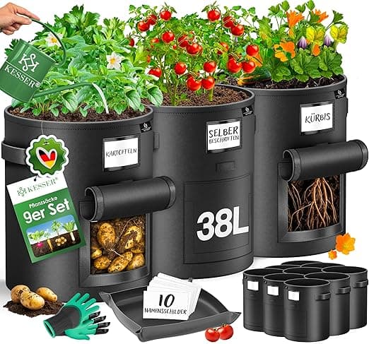 Imagen de KESSER® Saco para Sembrar Patatas 38L - Set 9 🌱 en OfertitasTOP