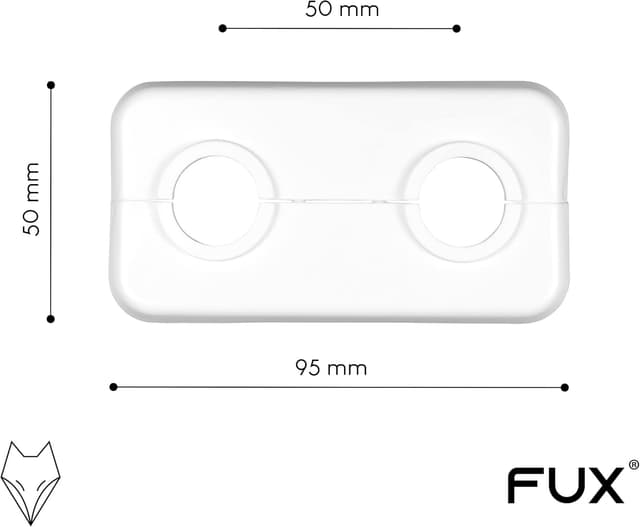 Detalle 1 de Heizungsrohr Rosette 14 mm Doppel, 2-teilig