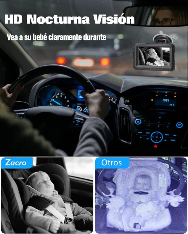Thumbnail 6 de Zacro Cámara Bebé Asiento Trasero HD 1080P