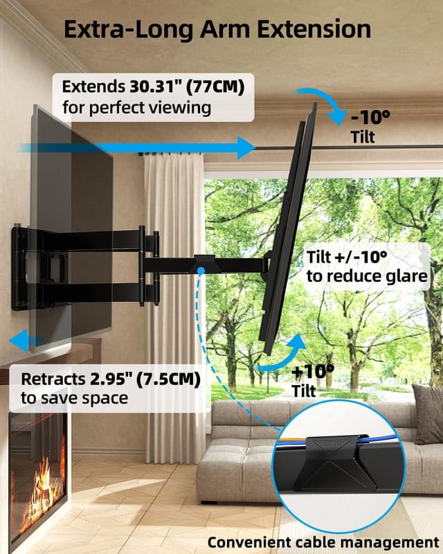 Thumbnail 3 de HOME VISION Full Motion TV Mount 165°