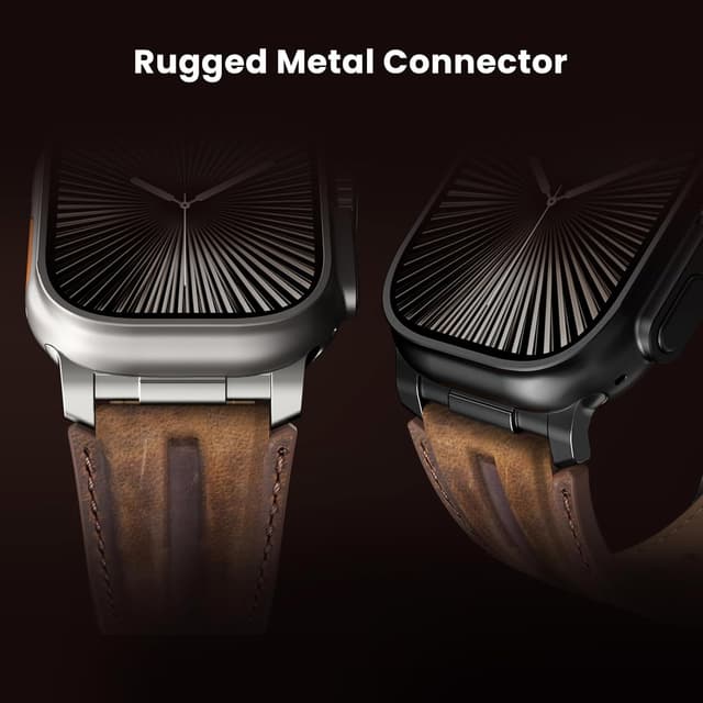 Detalle de Genuine leather Apple Watch strap 49mm