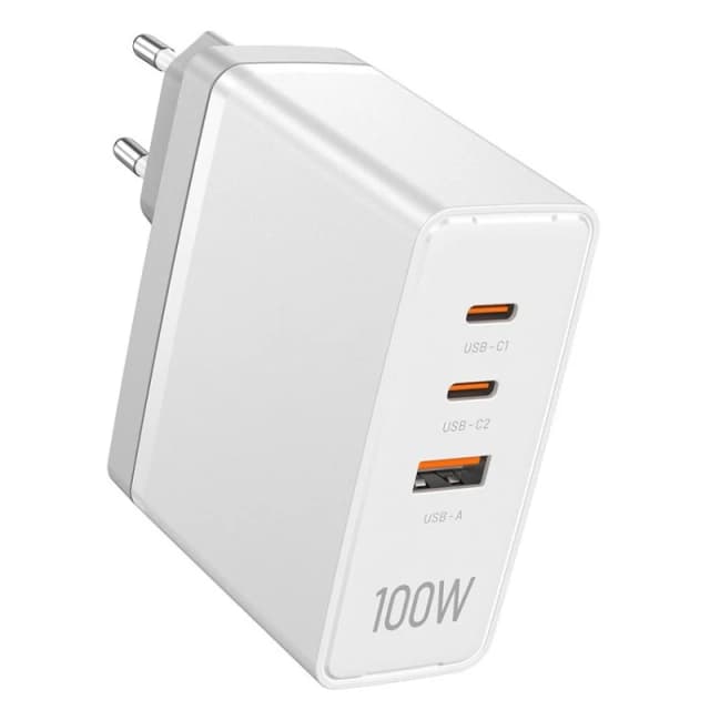 Detalle de Vention FEGW0-EU Cargador GaN 100W 2xUSB-C ⚡