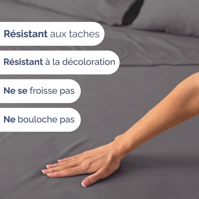 Detalle 2 de CGK Unlimited ensemble de draps 4 pièces