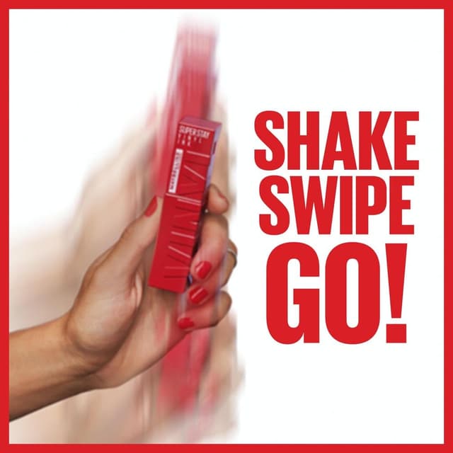 Detalle de Maybelline New York Super Stay Vinyl Ink – flüssiger Lippenstift mit Vinyl-Glanz, 16H Halt & Nuance 10 Lippy (4,2 ml)