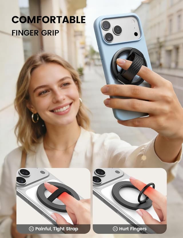 Detalle 2 de Lamicall MagSafe Phone Grip with Silicone Loop