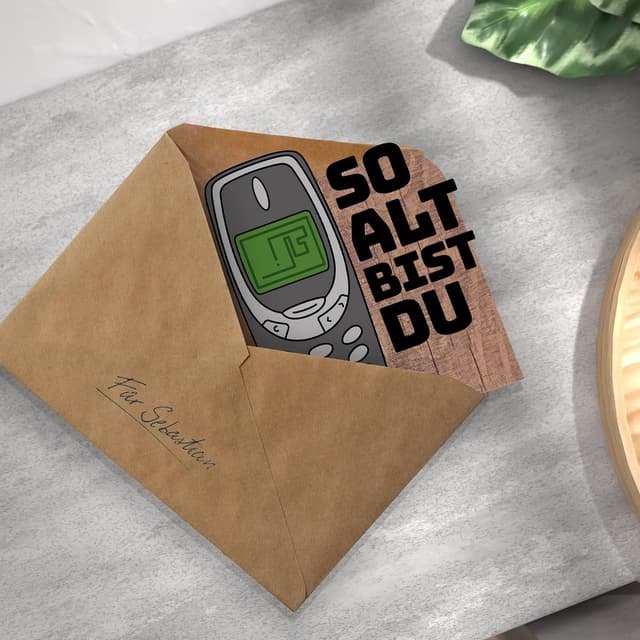 Thumbnail 5 de Retro Gaming Holzkarte Geburtstagskarte