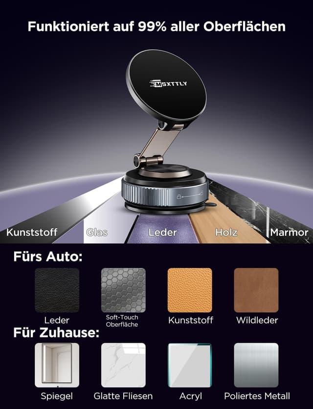 Thumbnail 5 de MSXTTLY Vmag-S2 Magnetische Handyhalterung 360°