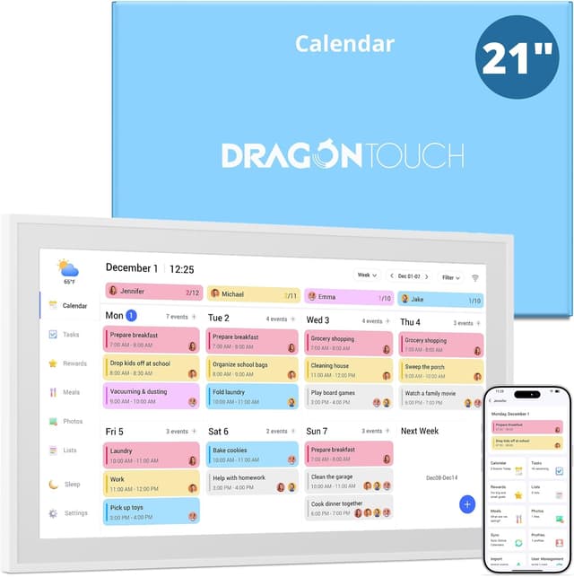 Detalle de Dragon Touch Calendar 21.5" Digital Calendar 64GB
