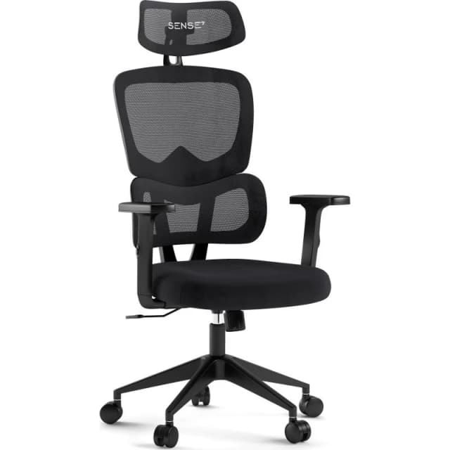 Detalle de SENSE7 Veno Silla de escritorio ergonómica ajustable negra