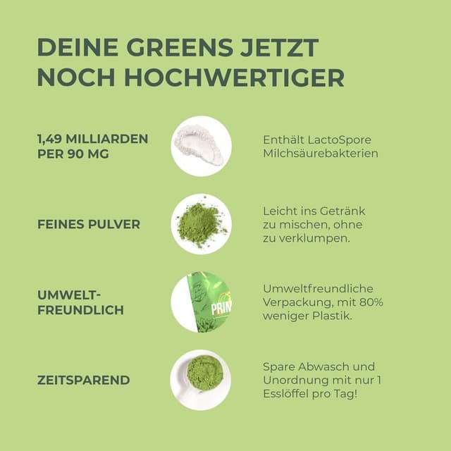 Thumbnail 4 de Primal Harvest Super Greens Pulver 30 Portionen đ„€