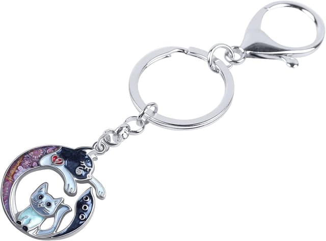 Thumbnail 2 de BAMAY Porte-clés Chat émaillé Fête Mères