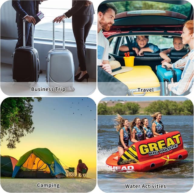 Detalle 2 de EULANT Compression Packing Cube Set: 3 Vacuum Bags + Shoe Bag for Waterproof, Airtight Packing