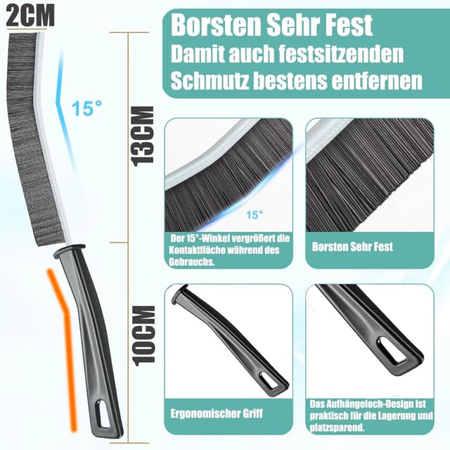 Detalle 2 de Spaltreinigungsbürste 8 Stück 🧽