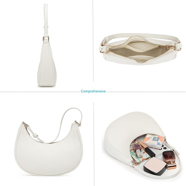 Detalle de Barabum Retro Classic Hobo Clutch Shoulder Tote with Zipper Closure (Women’s)