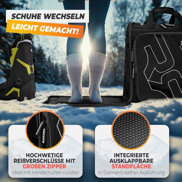 Detalle de ROCKRO Skischuhtasche 49L mit Helmfach
