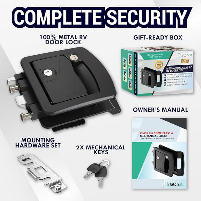 Thumbnail 5 de LATCH.IT RV Door Lock Replacement 3.5" x 4.5" 🔐