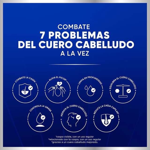 Detalle de H&S Pro-Expert 7 Champú Anticaspa 300ml - Control Total 🚫