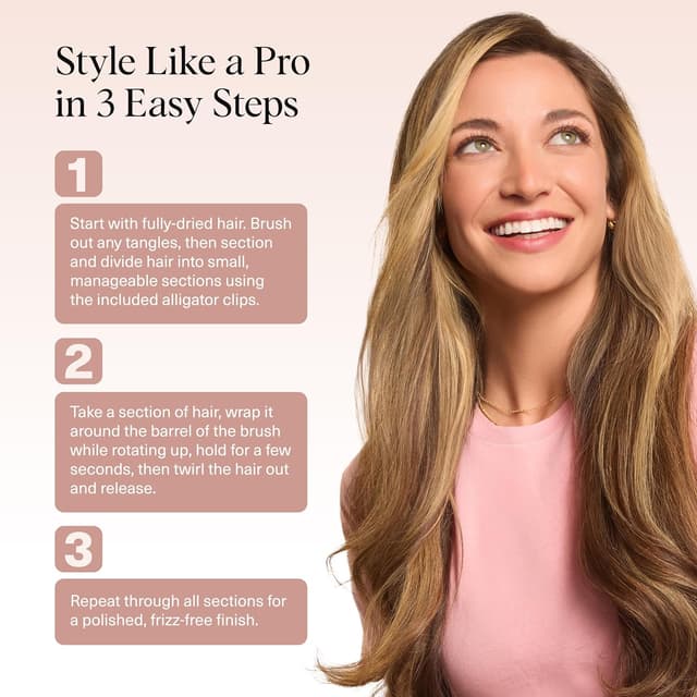 Thumbnail 6 de Kitsch Thermal Round Brush (Heated Round Brush) with 1.5 in Ceramic Barrel for Blowout Volume & Shine