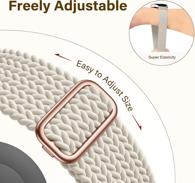 Detalle 2 de Epova braided 22mm watch straps (nylon, quick release) compatible with Garmin Venu 3 / Venu 2