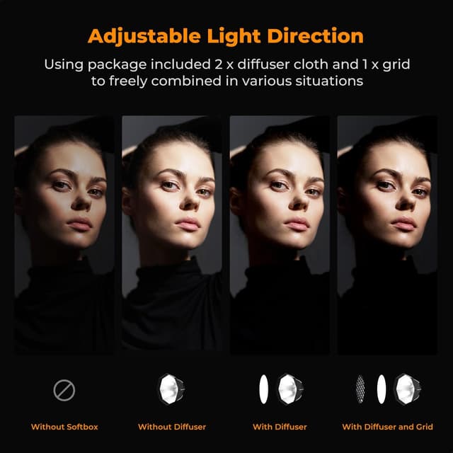 Detalle de K&F Concept boîte à lumière 65 cm