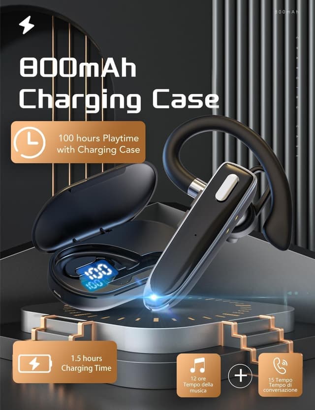 Detalle 1 de Bluetooth business headset with mic, 100H