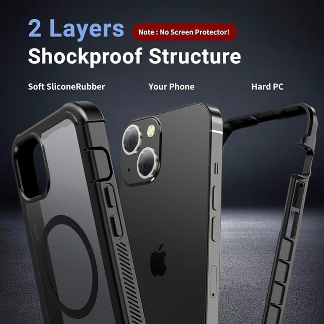 Detalle de Jaroco iPhone 14 Case with MagSafe Military-Grade Drop Protection