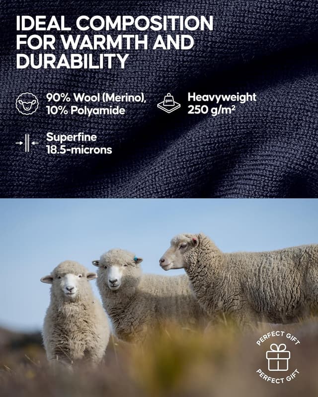 Detalle de Danish Endurance Merino Wool Base Layer Set (250g/m²) for Women – Heavyweight Winter Ski & Snow Sports