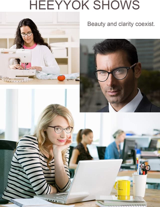 Thumbnail 6 de HEEYYOK cat eye reading glasses +2.00