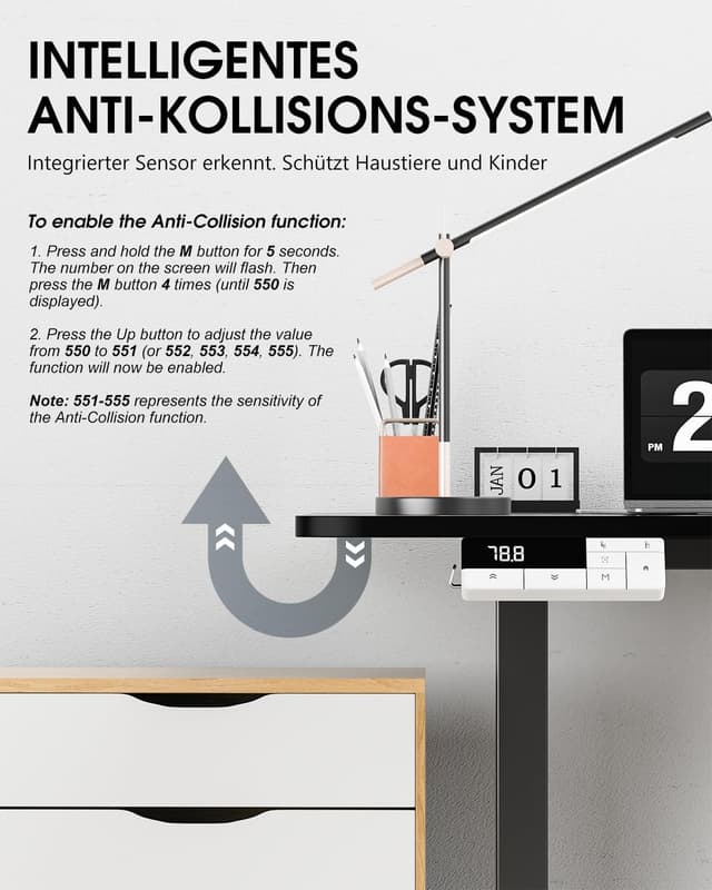 Thumbnail 6 de VOSATRON höhenverstellbarer Schreibtisch Gestell 150 kg