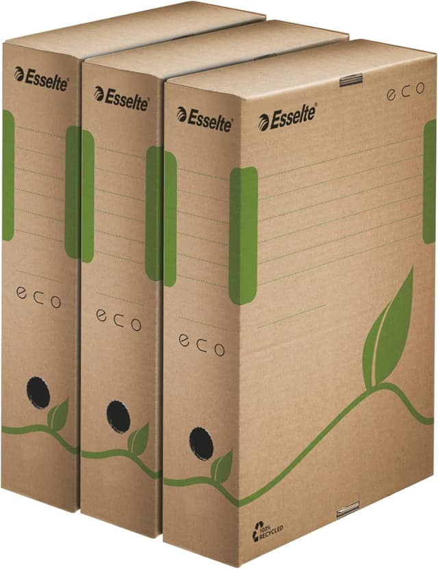 Detalle de Scatola archivio Esselte Eco dorso 8 cm per formato A4 (confezione da 25) in cartone riciclato