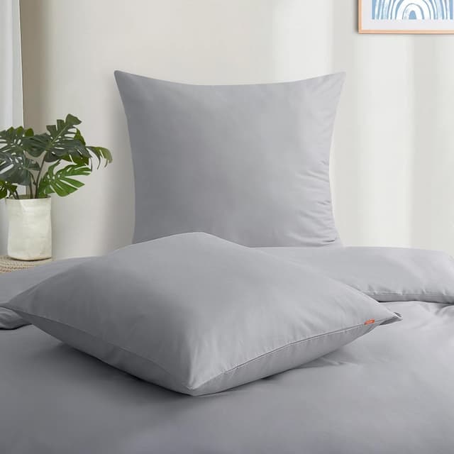 Detalle de Aisbo Kissenbezug 80x80 Baumwolle 2er Set