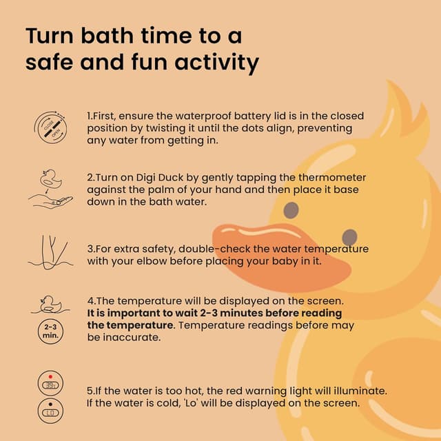Thumbnail 4 de TensCare Digi Duckling digital baby bath thermometer