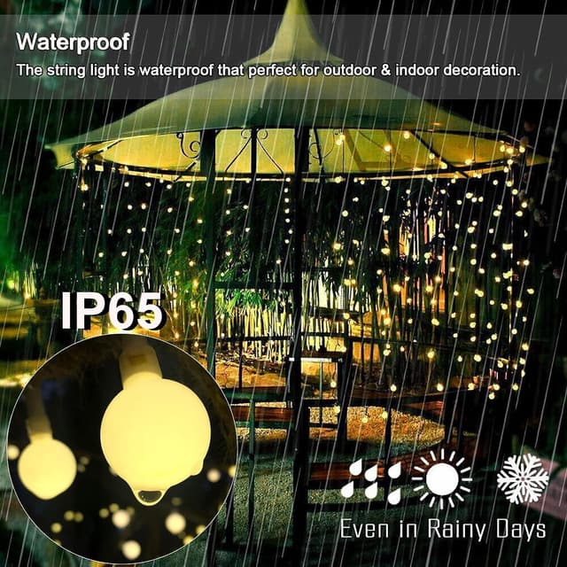 Detalle de Suplong Rechargeable Fairy Lights USB (8 lighting modes, 16ft/50 LEDs) waterproof fairy string lights