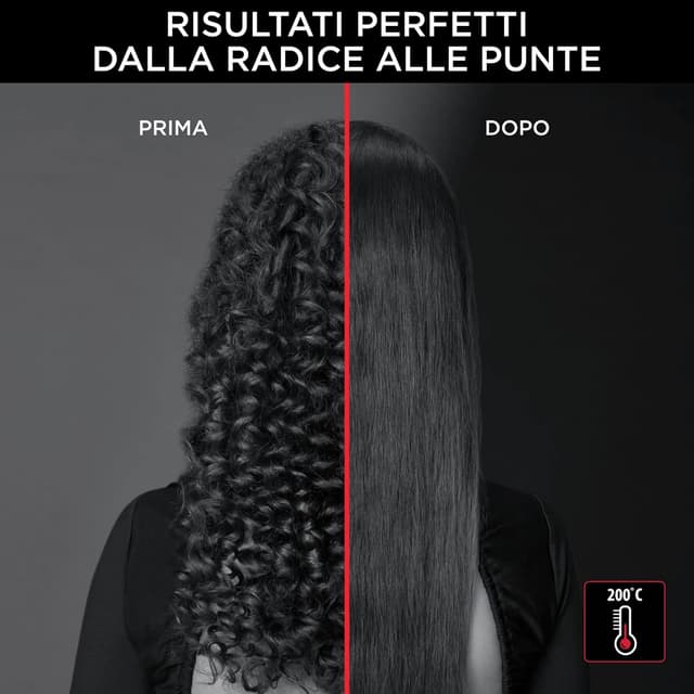 Detalle de Rowenta x Karl Lagerfeld CF582L Powerstraight spazzola riscaldante lisciante in ceramica, per tutti i tipi di capelli