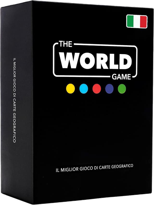 Detalle de The World Game Gioco di carte Geografia in italiano, per famiglie e bambini (2–5 giocatori)