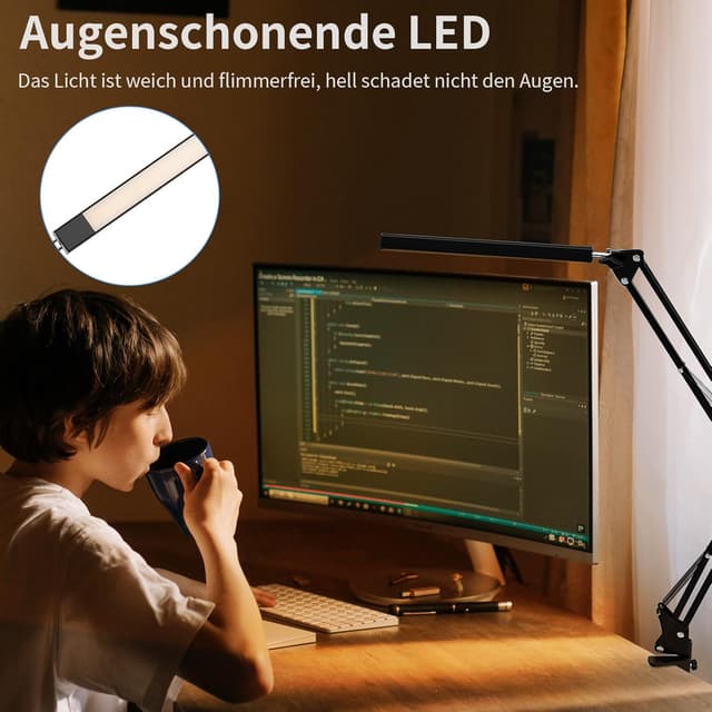 Detalle 1 de WAFTING Schreibtischlampe mit LED, 12 W