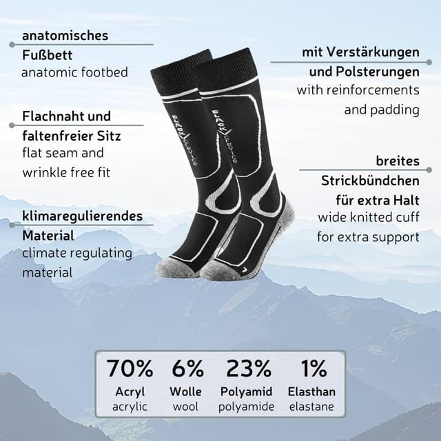 Thumbnail 3 de Black Crevice Chaussettes Ski Lot 2 paires