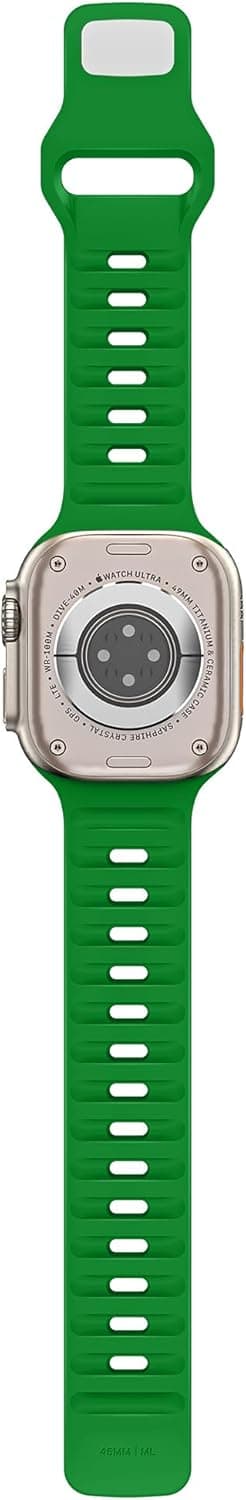 Detalle 2 de Cinturino sport in silicone DONEGANI UC1 per Apple Watch (tutte le misure compatibili) Verde di Natale