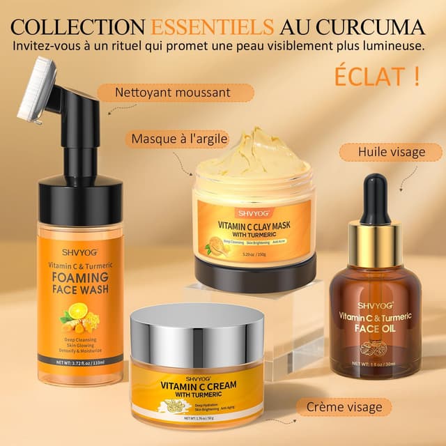 Thumbnail 6 de Mousse nettoyante visage vitamine C & curcuma avec brosse en silicone
